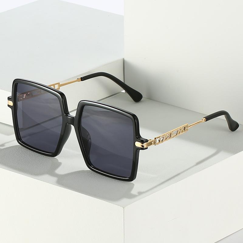 Xiangjia Modern Retro Glasses Men'S Frameless Sunglasses Personalized Large Square Rock Style Trend Sunglasses