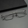 Retro Handmade Japanese Pure Titanium Myopia Glasses Frame with Large Lens