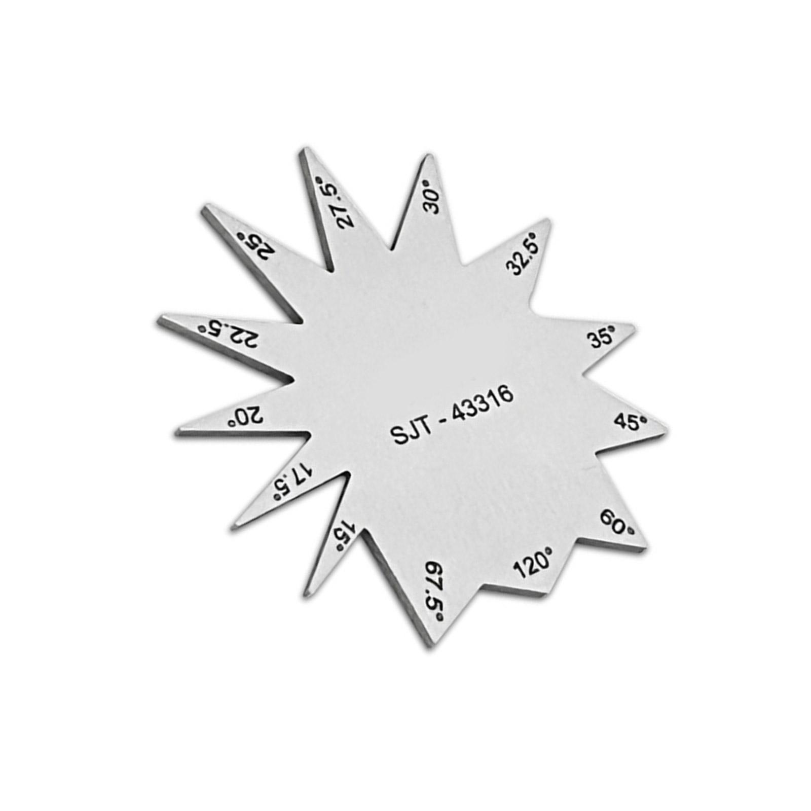 Metal Angles Gauge Woodworking Measurement Gauge 15-120 Degree Multifunction Gauge Measuring Angles Tool Rustproof 1