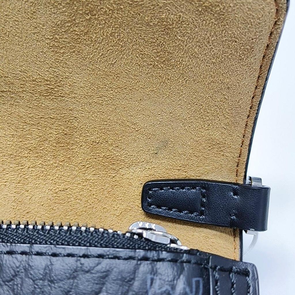 [Pre-Owned] Silver Hardware Monogram Print Chain Shoulder Bag Coated Canvas Leather Crossbody Mini - Very Good #I7GBZC