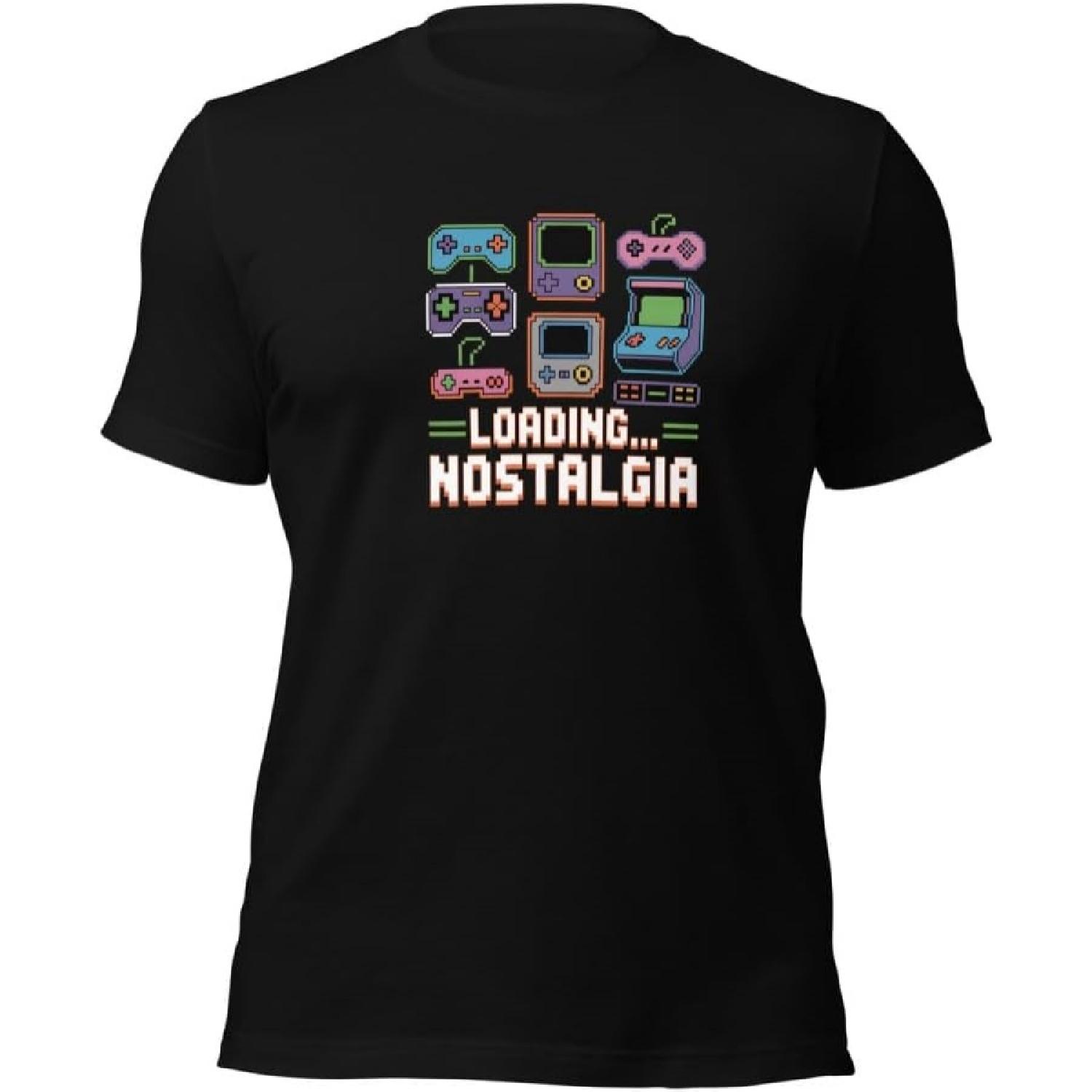 Loading Nostalgia Retro Gaming T-Shirt _ Vintage Gamer Apparel _ Classic Console Fan Gift _ Comfortable Casual Wear S