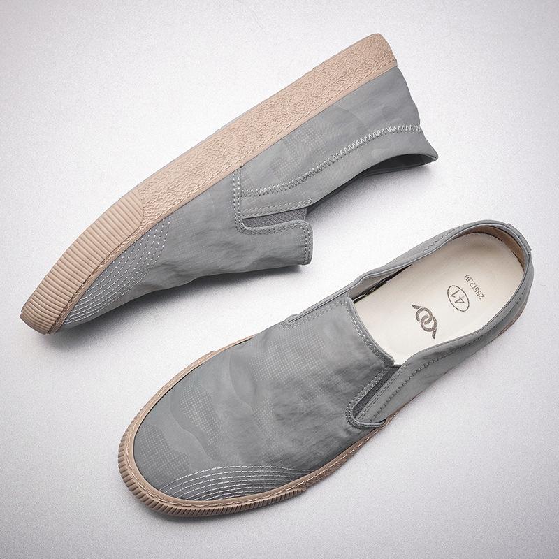 Scarpe Nuove da Uomo Scarpe Casual in Tela Traspirante Moda Stampa Mimetica Scarpe da Skateboard Piatte Street Cool Mocassini Slip-on