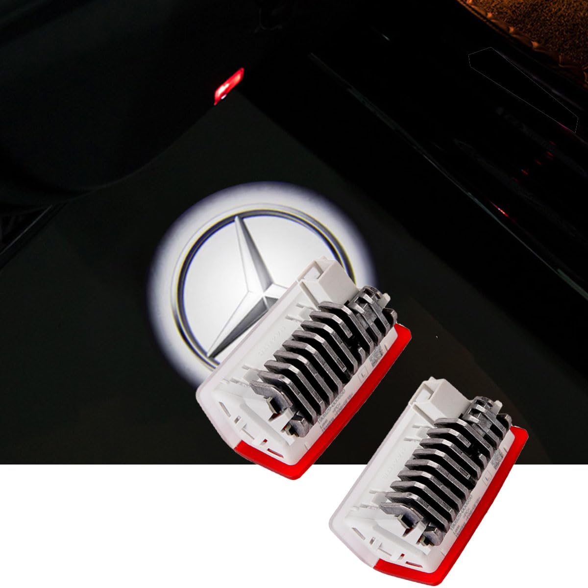 

courtesy welcome door lamp logo courtesy car LED logo projection HD compatible with CLASS Fade-free light, lamp, colorfast, A/C/E/GLA/GLC/GLS/GLE