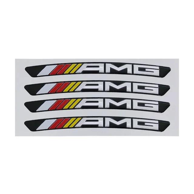 GLC GLB 4pcs AMG Emblem Car Wheel Sticker Rims Cover Decal Accessories For  Mercedes Benz Brabus Smart Maybach W204 GLC CLA W20