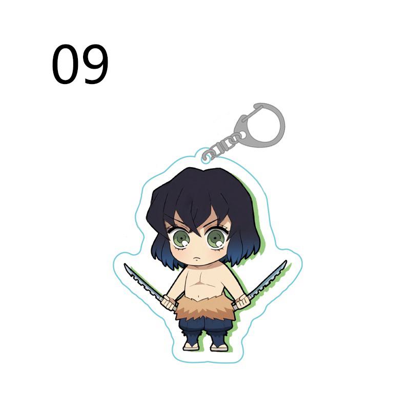 23Styles Dekoráció Akril Kulcstartó Kimetsu No Yaiba Aranyos Kawaii Demon Slayer Anime Kulcstartó Ajándékok
