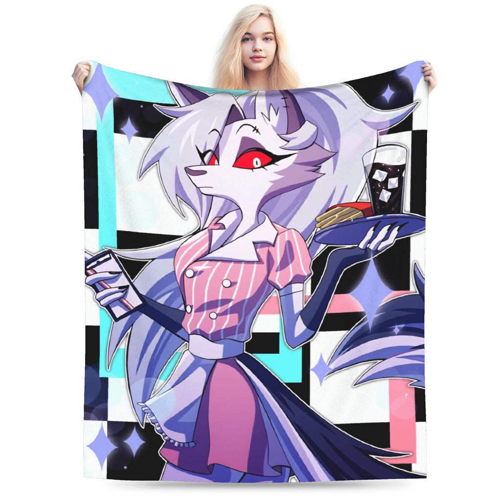 Warme Decken Junge Mädchen Dekorative Loona Bettwäsche Überwürfe Helluva Boss Flanell Tagesdecke Für Heimdekoration Lustige Sofa Bett Abdeckung