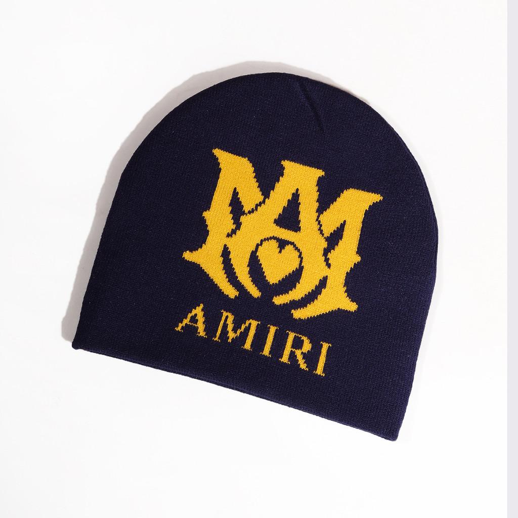 Letter Amiri Pattern Knitted Cap Beanie Hat Fashion Casual Outdoor Gift Warm