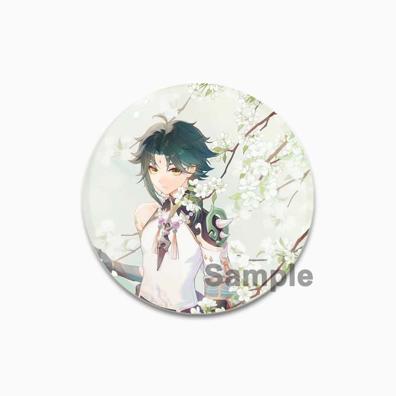 32/44/58MM Alloy Pins for Backpack Hat  Icon Cartoon Brooch  Genshin Impact Pin Fashion Jewelry Accessory