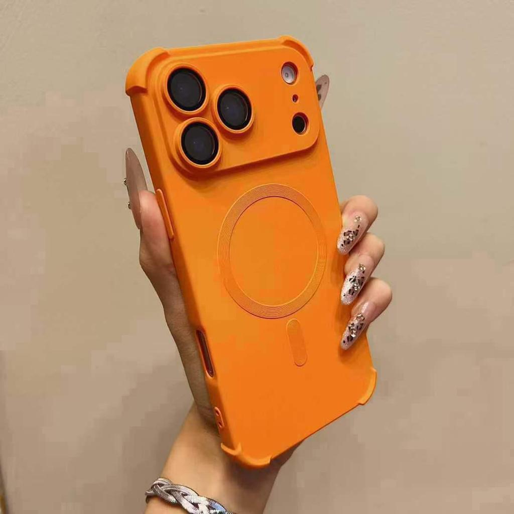 Magnetic Liquid Silicone iPhone 17 Pro Max Case with Drop-Proof Corners & Lens Protection