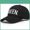 Boné de Baseball Preto Premium Queen/King Com Estampa de Letras Hip Hop Para Casais