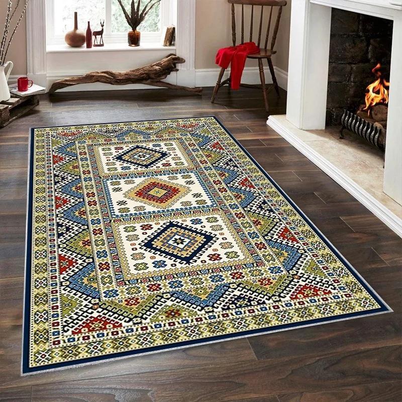 Vintage Persian Carpet Bohemian Ethnic Style Living Room Carpet Washroom Floor Mat Carpets for Bed Room Small Rugs for Bedroom