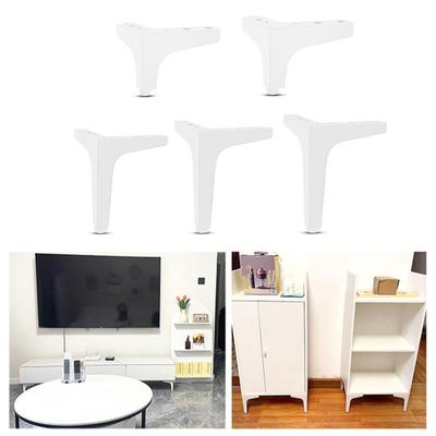 Lot de 4 pieds de canapé en métal robustes de 8/10/13/15/17 cm pour commode, chaise, armoire, lit, rehausseur de meubles, pieds de support de remplacement