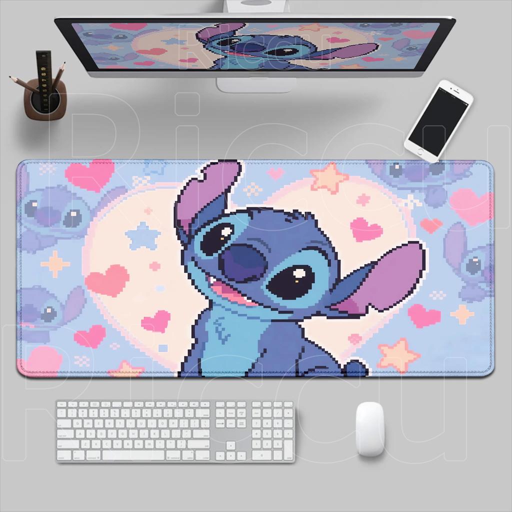 New Cute Wallpaper Stitch Mousepad Kawaii PC Keyboard Mouse Pad Laptop Gaming Accessories XXL Lockeage Non-slip Rubber Desk Mat