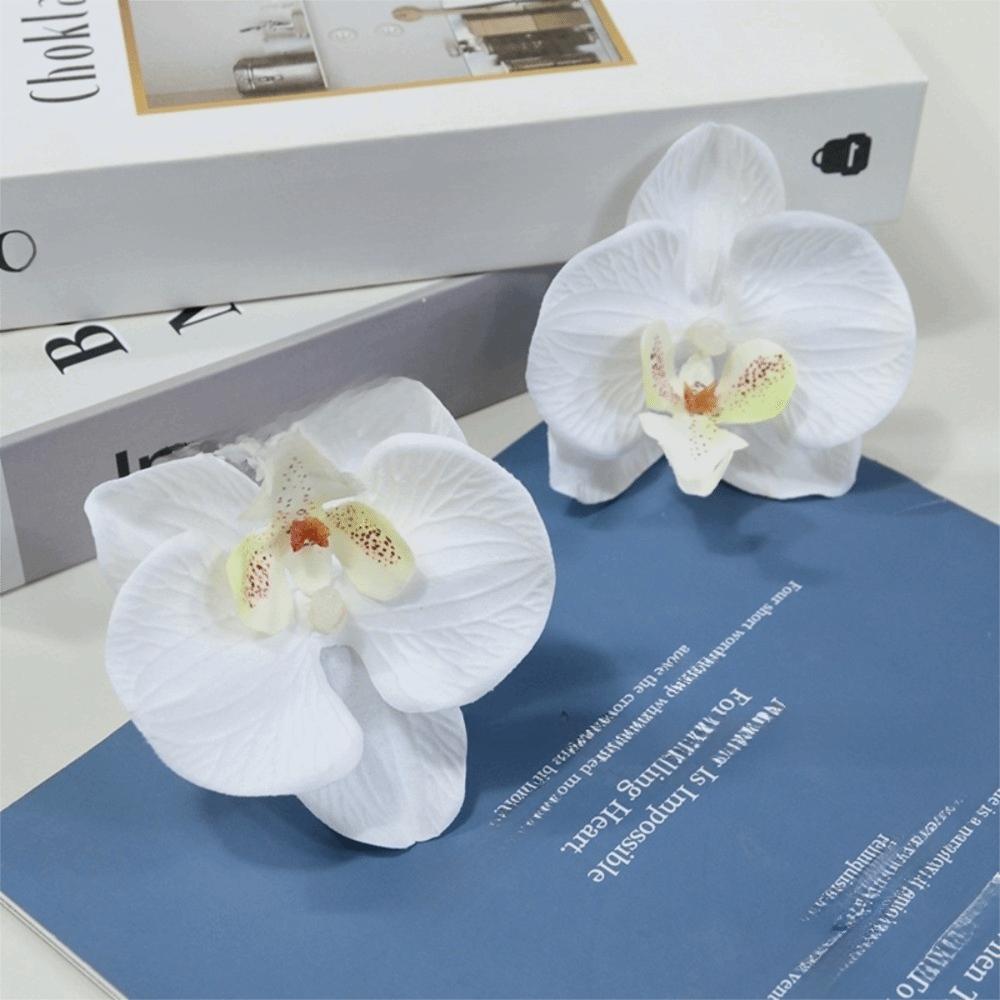 10 Stück Seidenmotte Orchidee Künstliche Blumen Kunstblume Phalaenopsis Blume Haarschmuck DIY Souvenir Geschenk Hochzeitsdeko