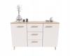 WHITE Chest of Drawers 3 Large, Spacious Cabinet MALMO 150cm Scandinavian Style