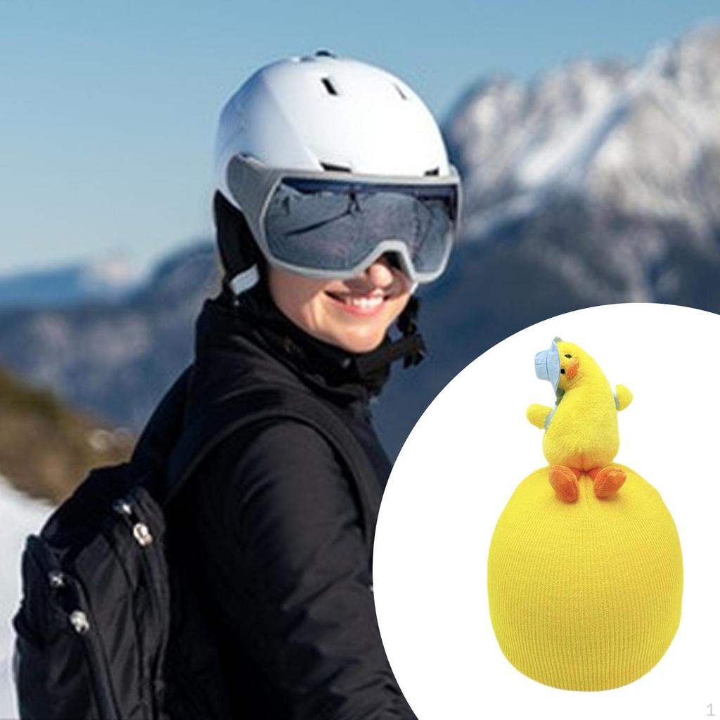 Duck Motif Ski Helmet Cover Lightweight Creative Lovely Knitted Snowboarding and Skiing
