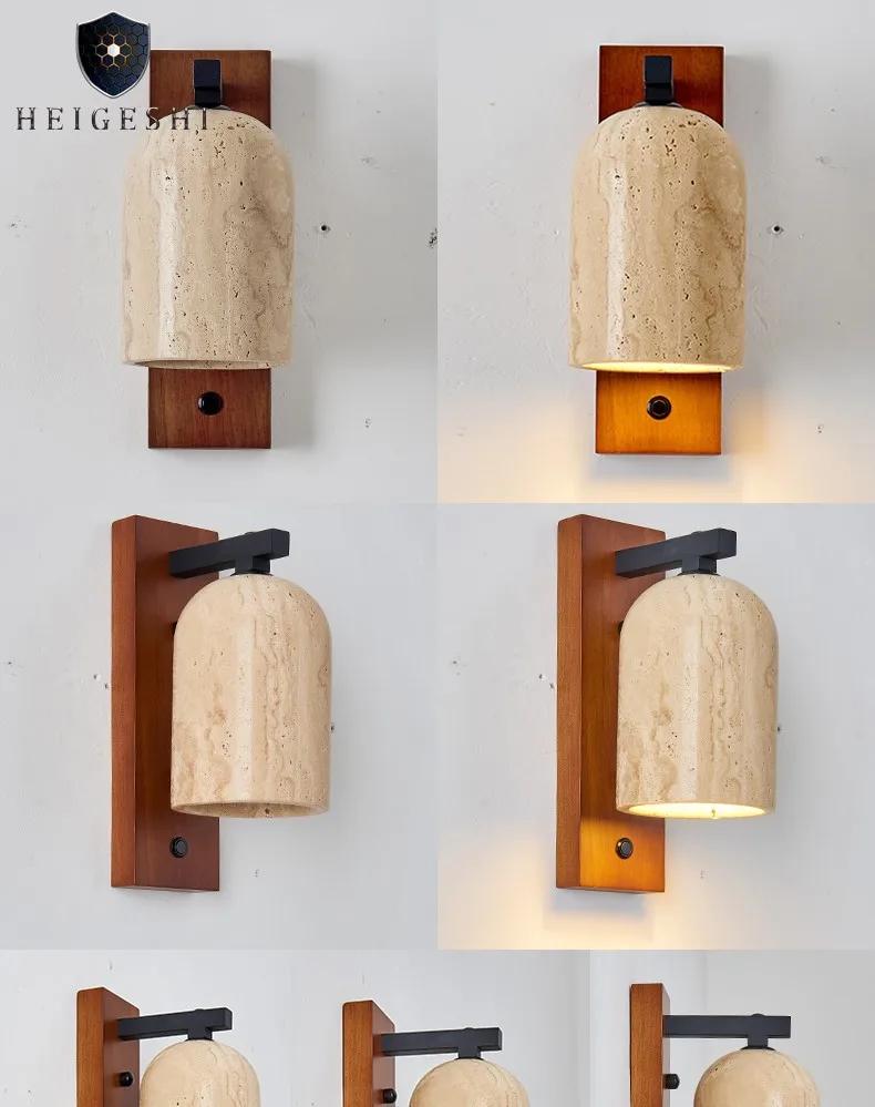 Natural Stone Wall Lamp Art Decor Sconce For Foyer Dining Room Bedroom Stairs Aisle Corridor Atmosphere Lighting Fixtures