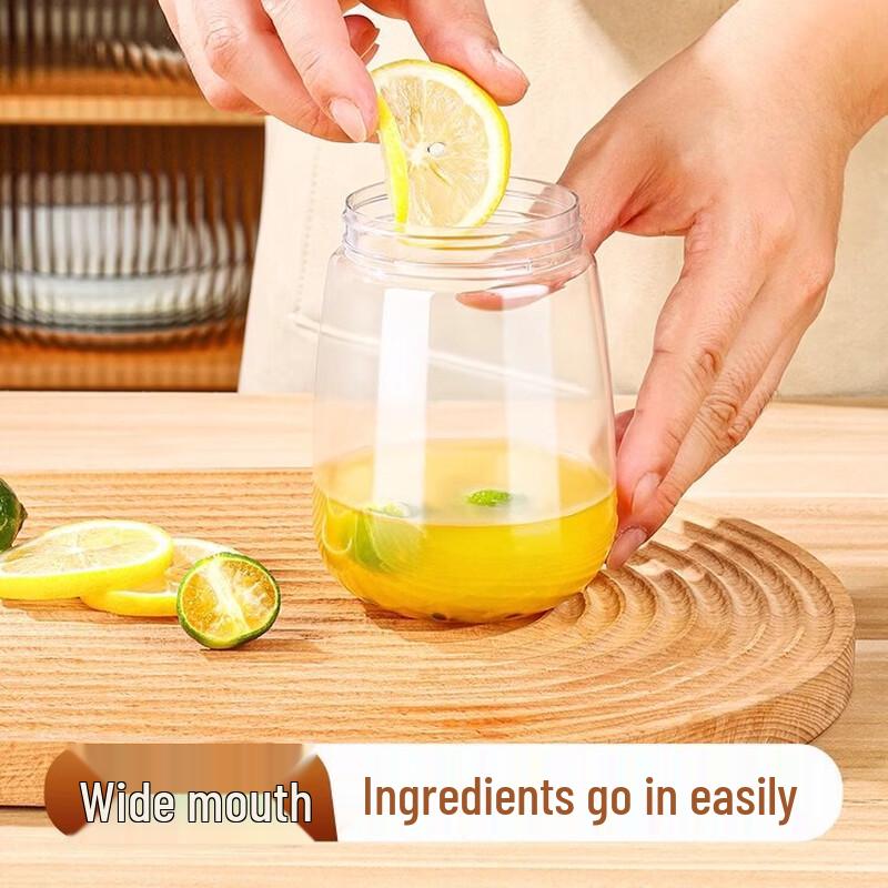 Xingduo Lucky Sticker 500ML Disposable Chubby Milk Tea Cups (100 Sets)