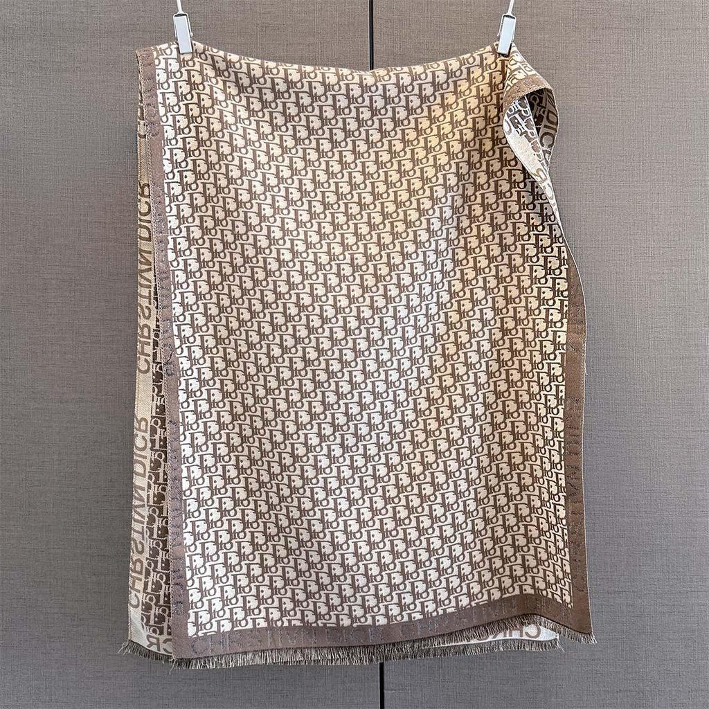 2025 Winter Luxury Women's D-Print Cashmere-Feel Snood: Thick & Warm