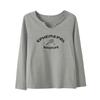 Plus Size Women's Shoulder Letter Print Long-sleeve T-shirt, Autumn New Loose Slimming Top 323110