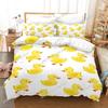 Yellow duck Bedding Set Single Twin Full Queen King Size Little duck Bed Set Aldult Boys Bedroom Duvetcover Sets 3D Print 015