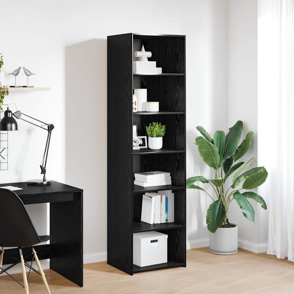 Cabinet in Black Oak Look 50 x 41 x 185 cm Particleboard