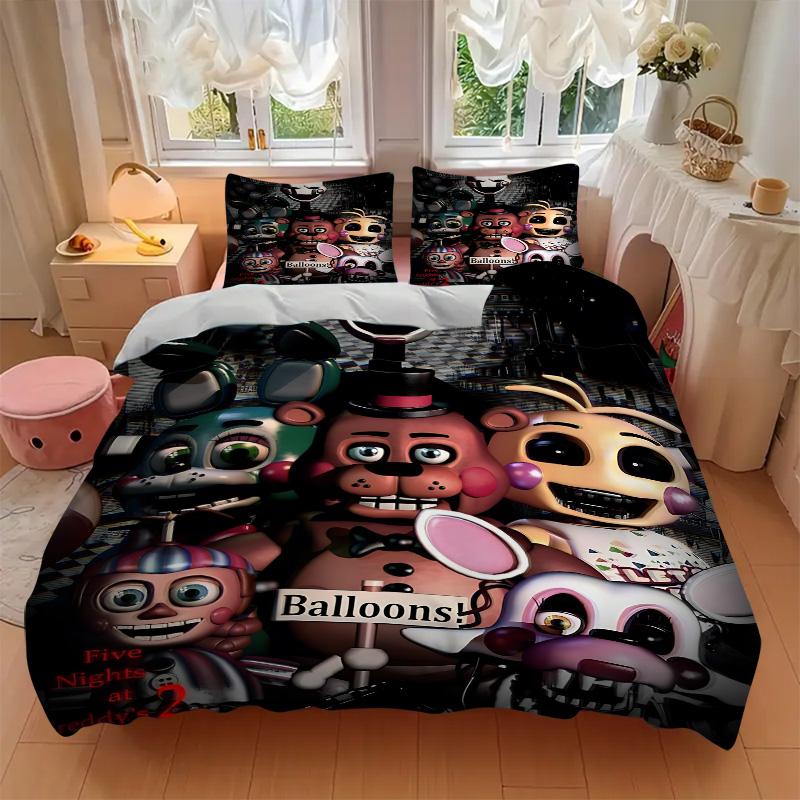 Five Nights Freddy'S Print 3Pcs Bedding Setduvet Cover With 2 Bedropillowcase Home Birthday Gift