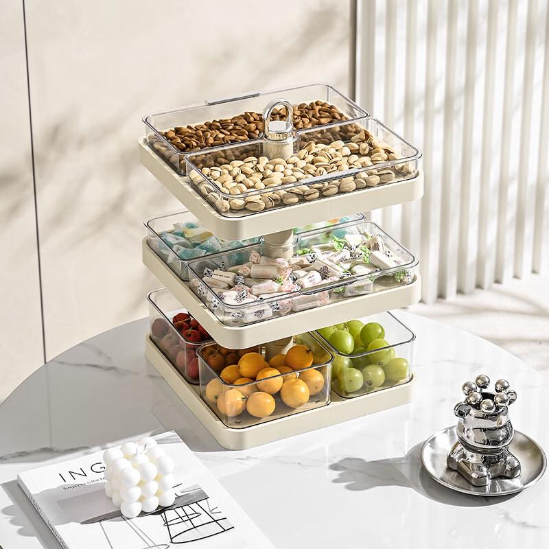 Rotating Compartmented Snack & Fruit Serving Tray