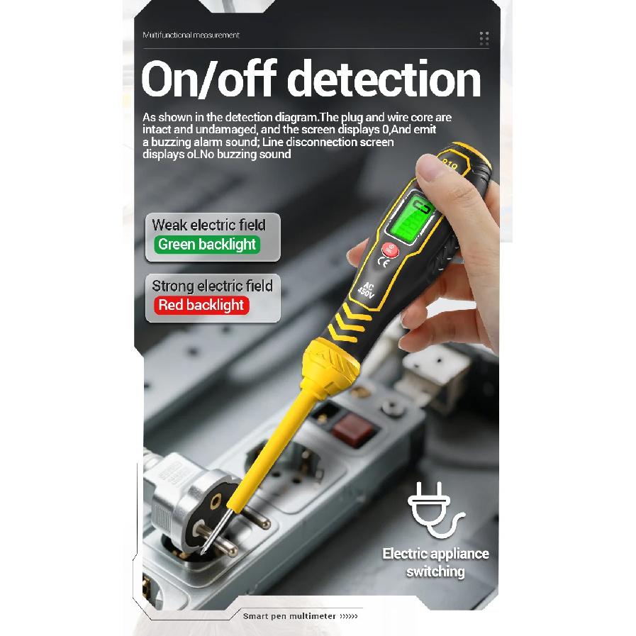 ANENG B19 Noncontact Induction Pen with Screwdriver 30-1000V Three Level Induction Intensity Display Electrical Verification Pen