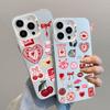 Unique Sexy Lip Liquid Glitter Wine Cup Design Laser Phone Case For IPhone 11 12 13 Mini Pro Max 14 15 16 Pro Max Plus Covers