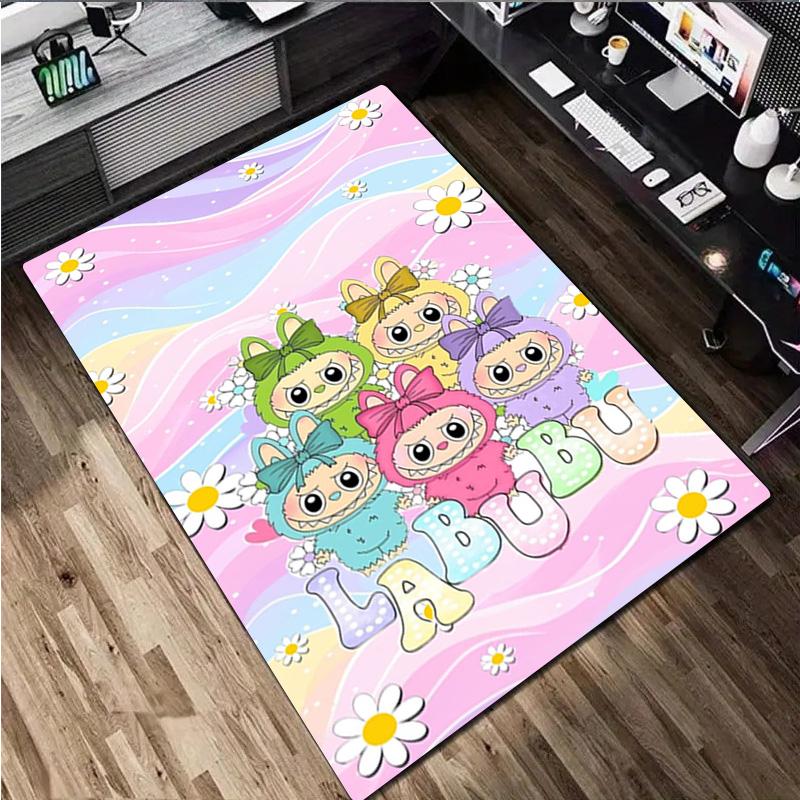 LABUBU Cute Rug - Home Office Carpet Room Computer Chair Mat Festival Gift