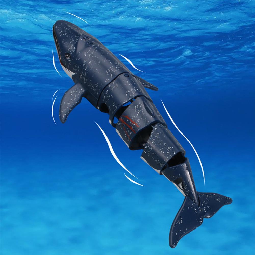2.4G Remote Control Shark Toy Simulation Remote Control Animals Rechargeable RC Boat Toys Gifts For Kids