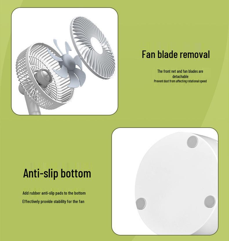 Rechargeable Portable Desktop USB Fan for Dormitory and Office Use