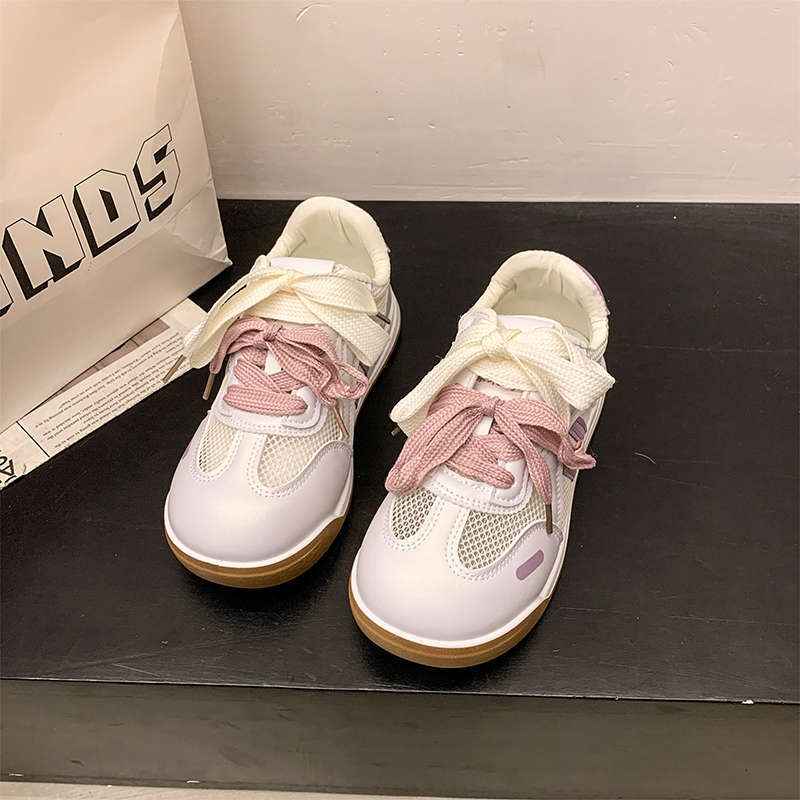 Ugly cute net little white shoes women's moral training 2025 summer new chic niche design thin Forrest Gump sports shoes