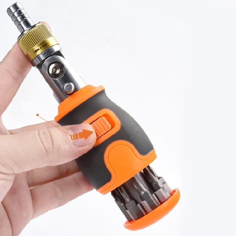 Two-way Ratchet Multi-function Screwdriver Set 8 In 1 Replaceable Ratchet Tool