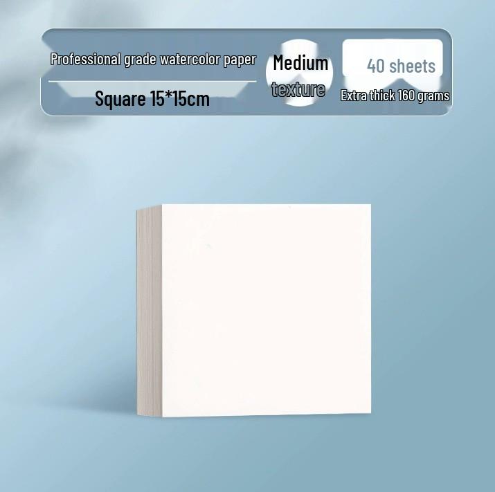 Fine Grain 300g Cotton Watercolor Paper - Round Dye Card for Painting & Drawing