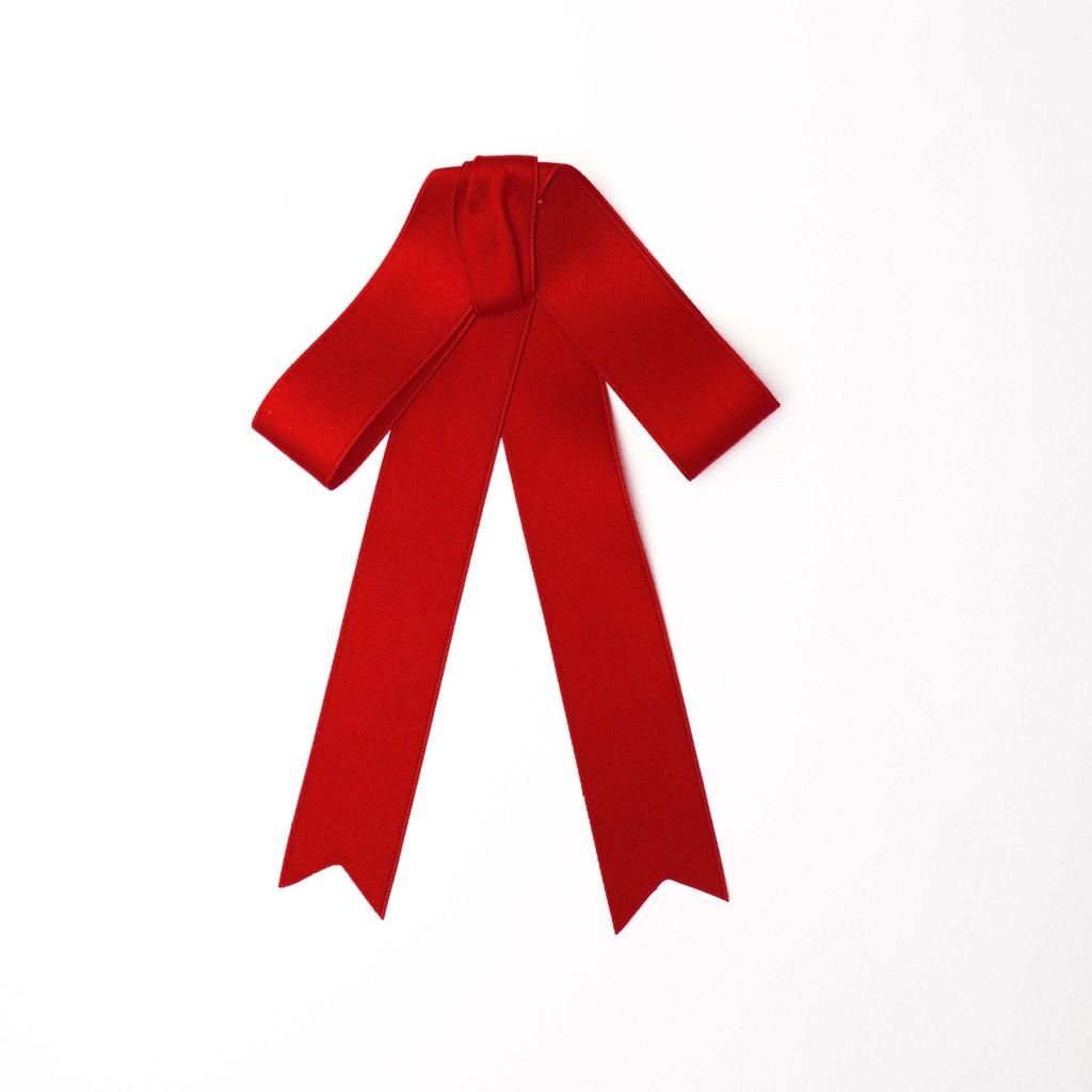 Butterfly Bow Tie Pin For Women With Satin Ribbon Elegant School Style Accessory
