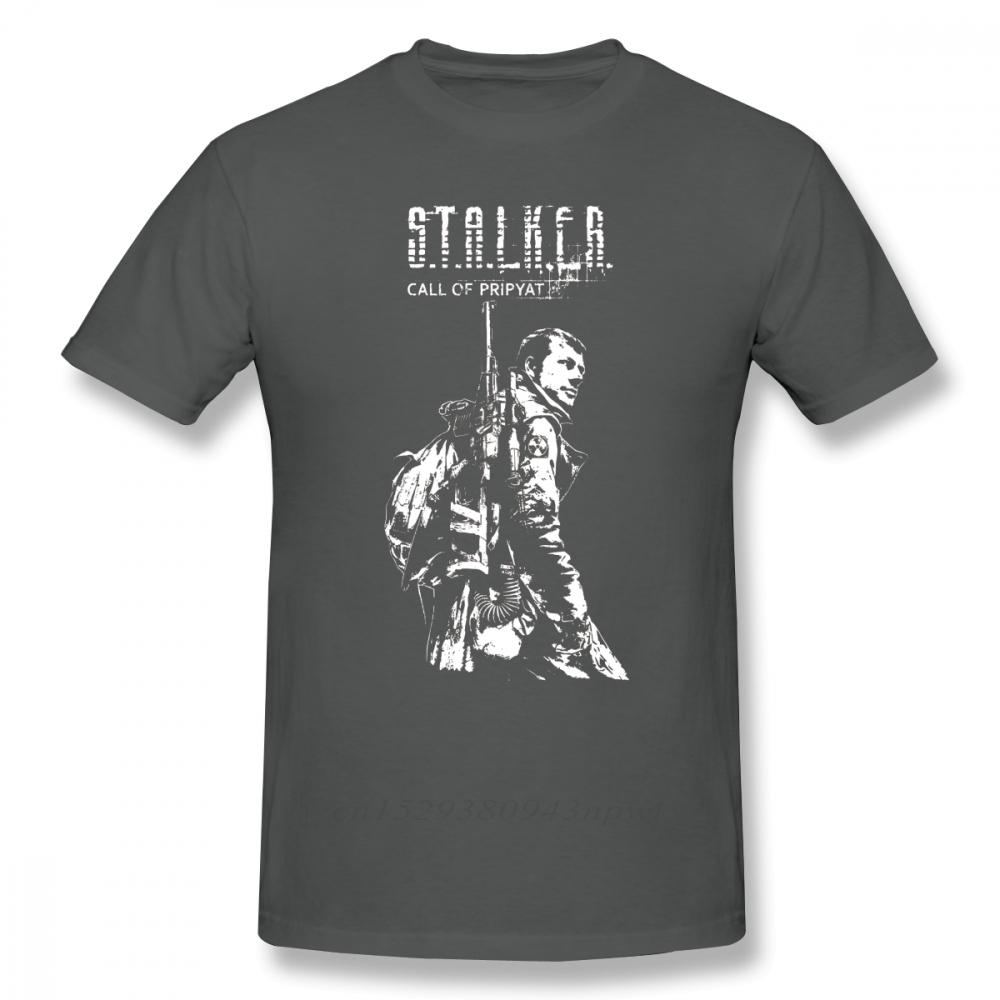 Stalker Game T Shirt Stalker COP White TShirt 100 Cotton Male Tee Shirt Print Casual ShortSleeve Plus size Awesome Tshirt