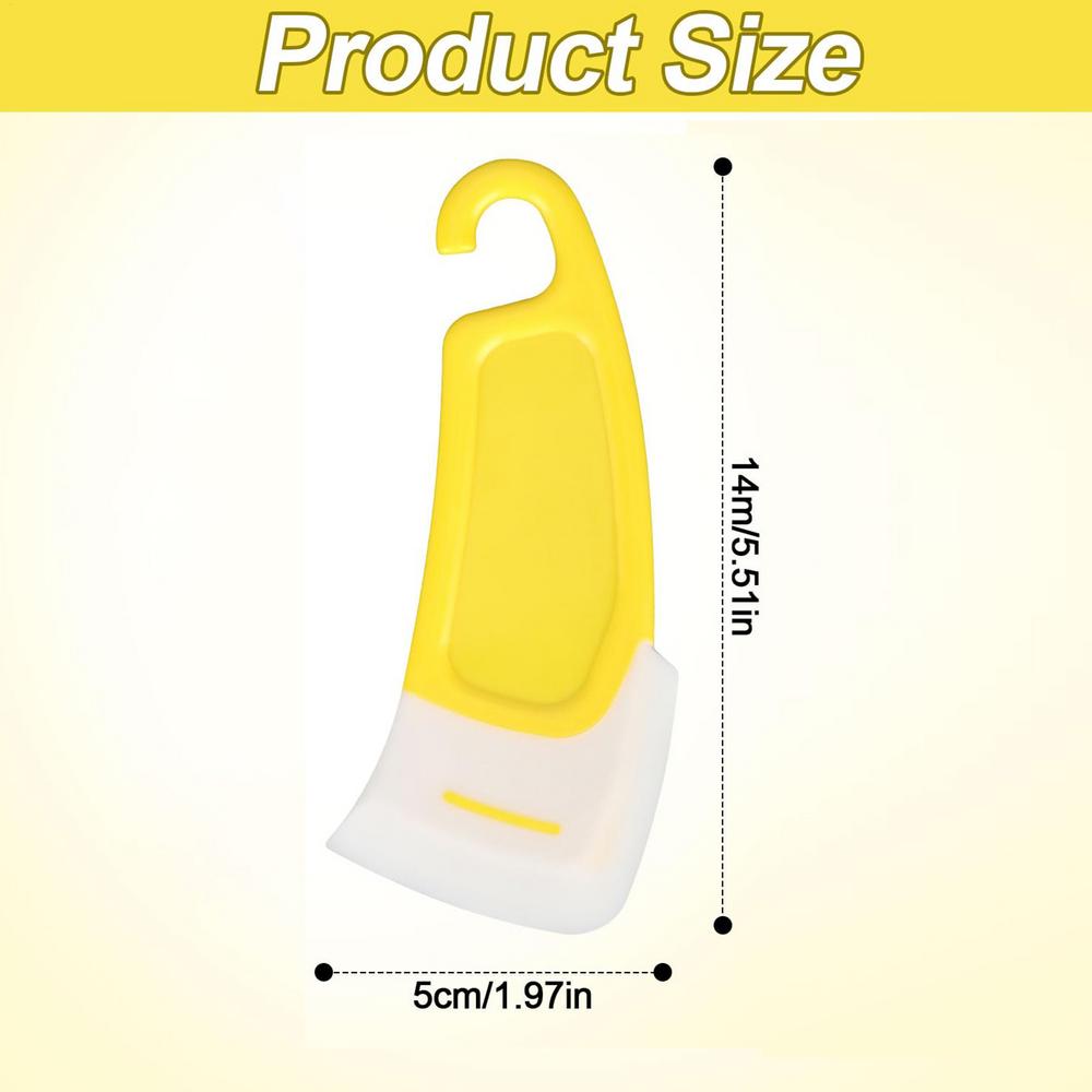 

Pan Scraper Tool Pan Scraper Tool Non Scratch 3D Print Reusable Non-Stick Remover Spreader Removal For Cleaning Cooking Baking жёлтый