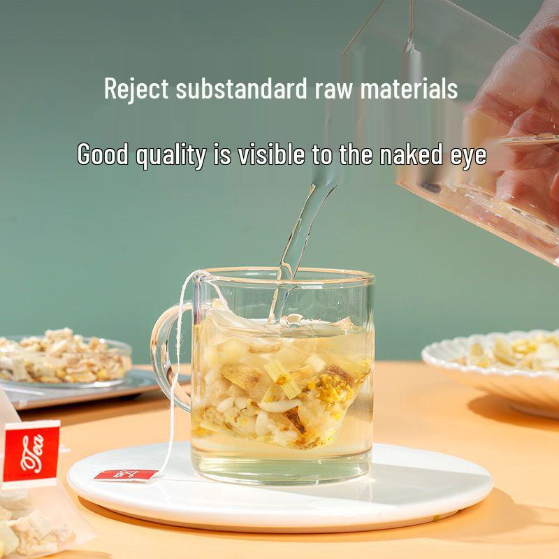 No-Cook Osmanthus Pear & Bamboo Cane Tea Blend - Sweet Guangdong Soup Ingredients with Water Chestnut & Health Brew Tea Bags.