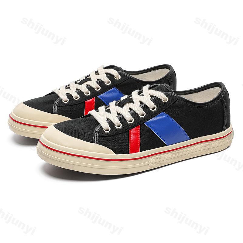 

Мода 2025 Осень Новые Мужские Модные Тренд Низкие Повседневные Холщовые Туфли Нишевые Цветные Блоки Универсальные Удобные Нескользящие Плоские Кроссовки 39 чёрный