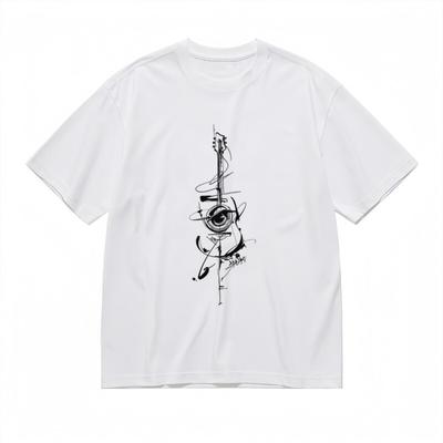 Herren Trend Klassisches T-Shirt Psychedelisches Instrument mit Vision Symbol Baumwoll-T-Shirt