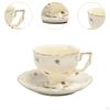 Ceramic Coffee Cup and Saucer Set Afternoon Tea Creative Gift for Family Friends Drinkware