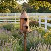 Heavy Duty Ground Stake Metal Bird House Garden Stakes, Feeder Decor, Weatherproof Patio Lawn Ornament Iron Art Decor for Outdoor Yard Flower