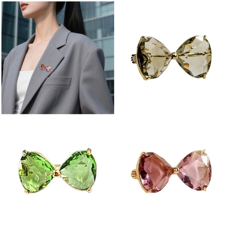 Stylish Bowknot Pin Sturdy Alloy Designs Elegant Bridal Jewelry Safe Clasp for Sensitive Skin