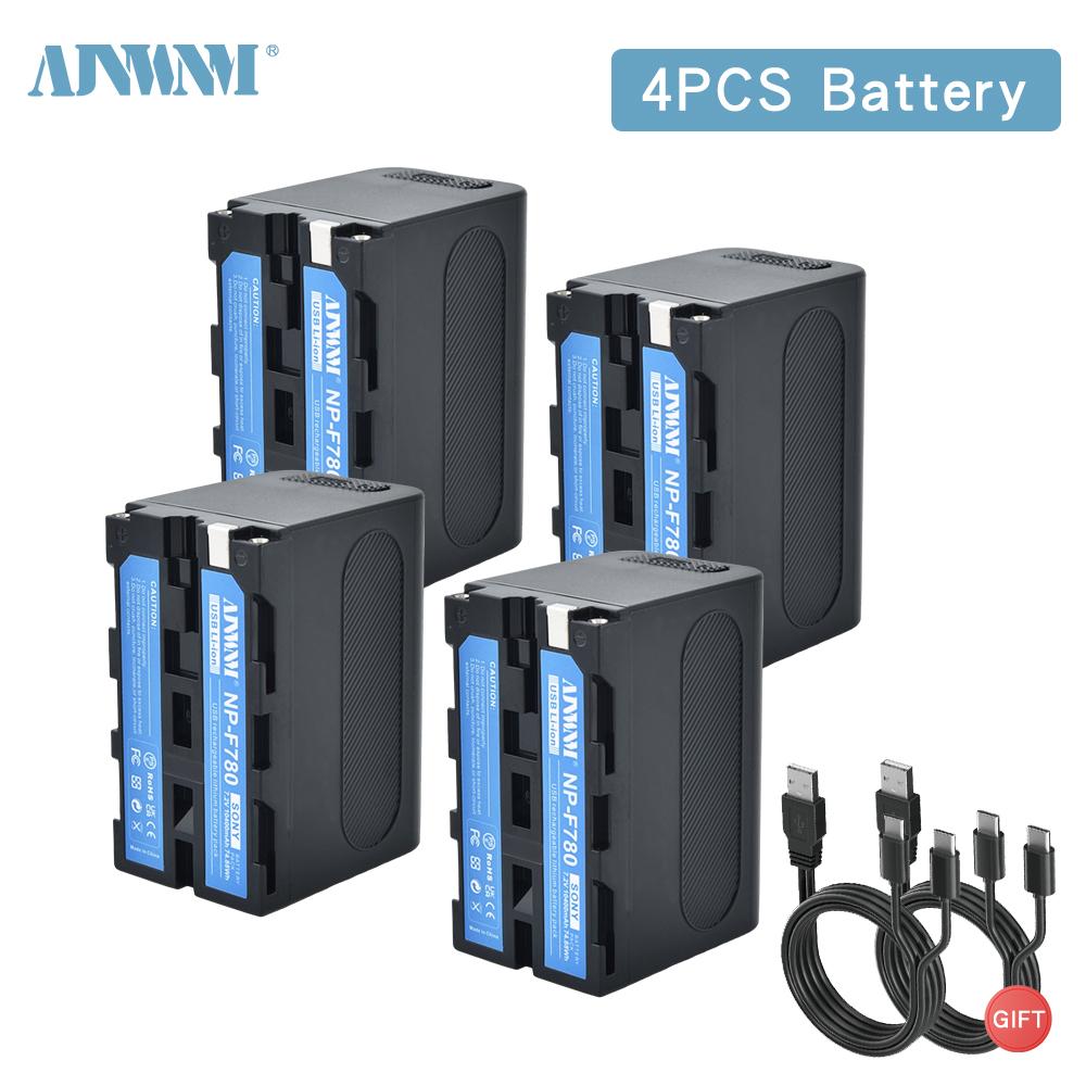 AJNWNM 10400mAh für Sony NP-F770 NP-F780 F750 F730 Akku LCD-Display Ladegerät F970 F550 F570 F750 F770 MC1500C