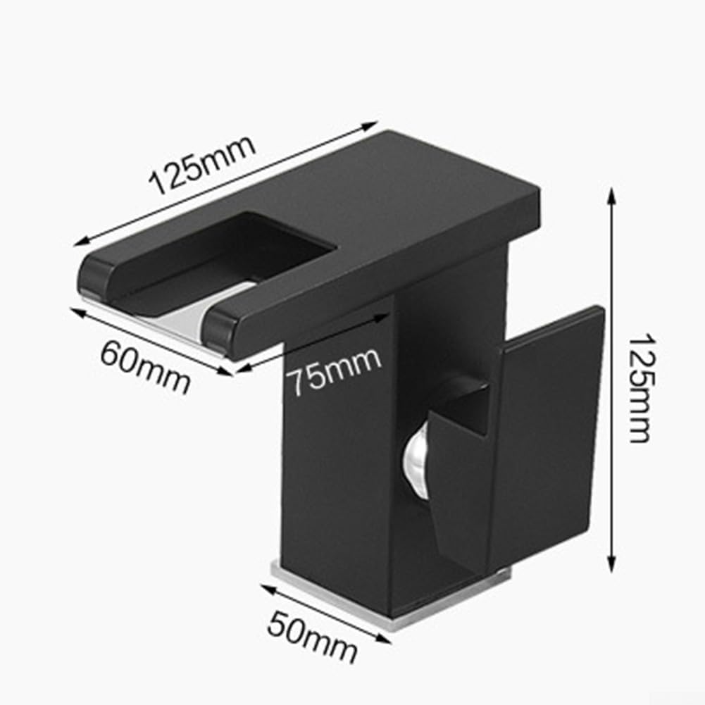 LED Bathroom Faucet Waterfall Single Handle 1 Hole Deck Mount Cold Hot Mixer Tap