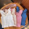 Summer Girls Ruffled Sleeveless Top Stylish and Versatile for Toddlers