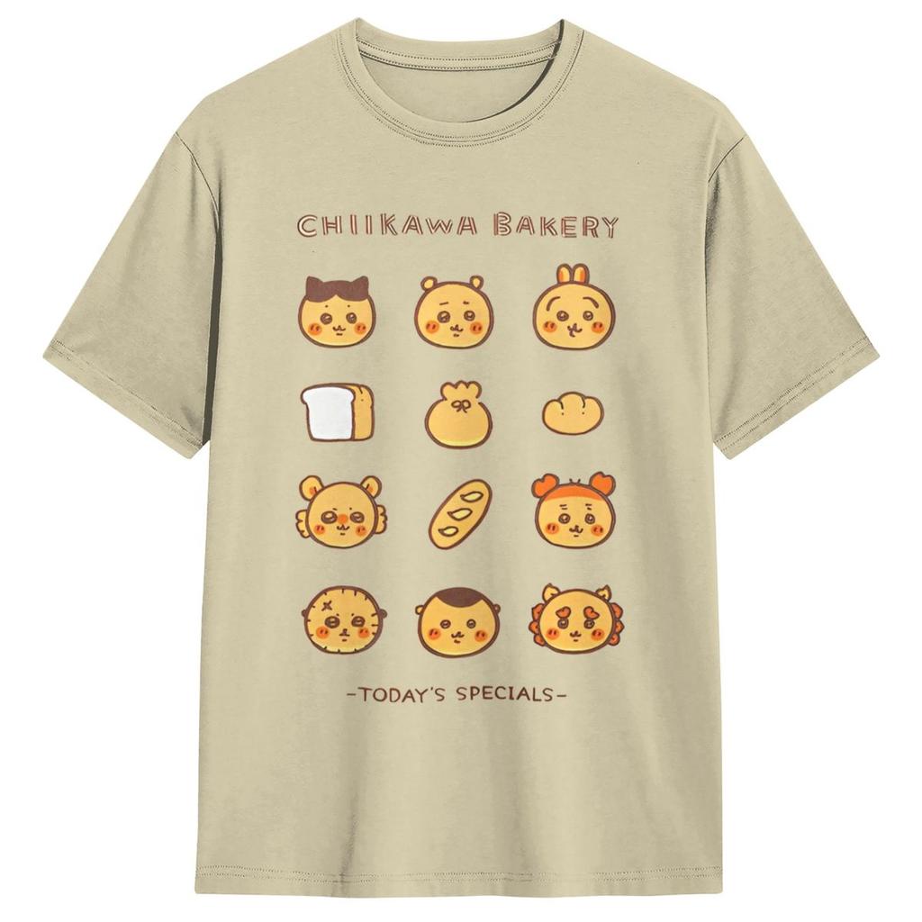 Men T-Shirt Chiikawa Chiikawa Bakery T-Shirts Hipster Beach Tee Shirt Funny Design 100% Cotton Tops Gift Idea