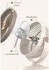 USB Rechargeable Desktop Fan with Night Light and Long Battery Life for Home, Air Circulation & Outdoor Use